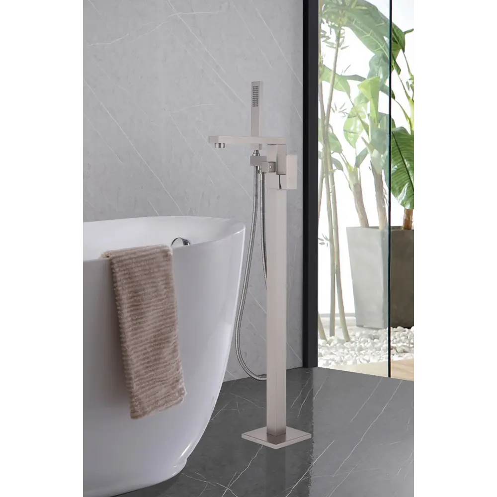 Фото 3 Смеситель для ванны Abber Daheim AF8215SP напольный цвет сатин Фото 3 Смеситель для ванны Abber Daheim AF8215SP напольный цвет сатин