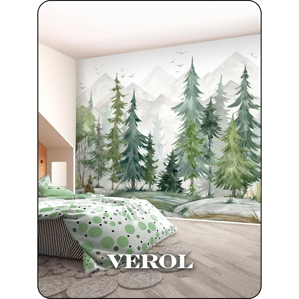 Фото 4 Фотообои флизелиновые 3D Verol 300x283 см Горы и лес Фото 4 Фотообои флизелиновые 3D Verol 300x283 см Горы и лес