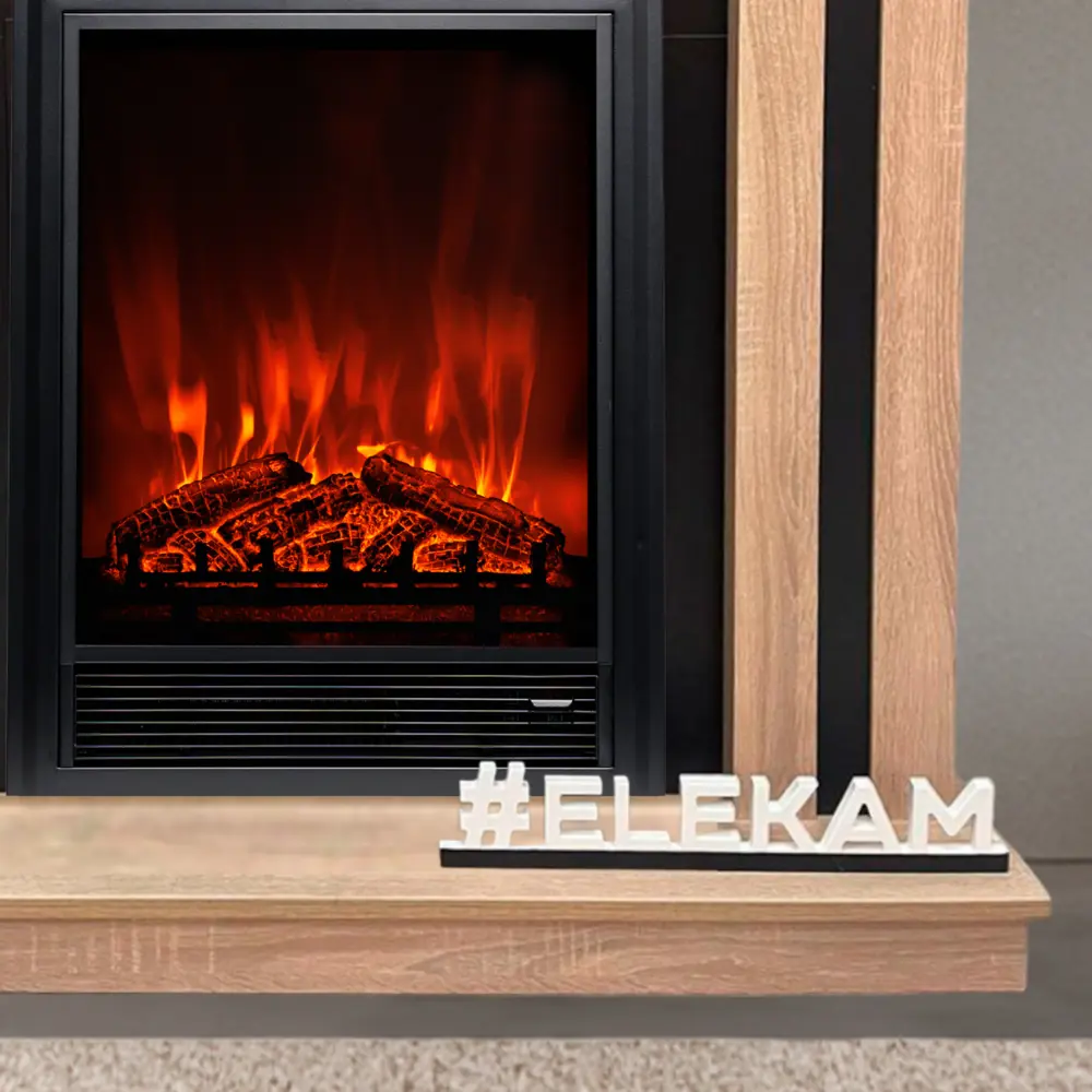 Фото 7 Каминокомплект Elekam Neo с очагом Pulsar 23G 1800Вт дуб сонома с черным Фото 7 Каминокомплект Elekam Neo с очагом Pulsar 23G 1800Вт дуб сонома с черным