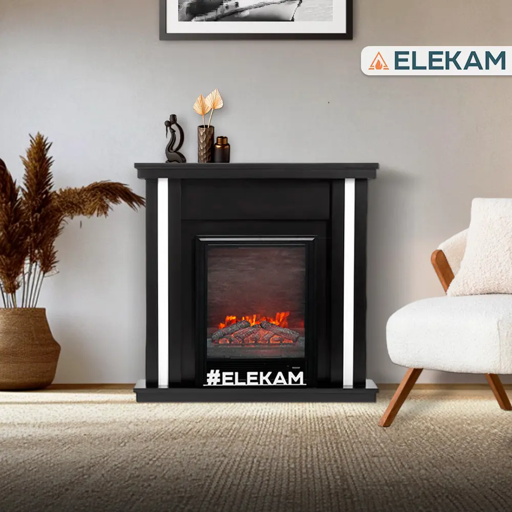 Фото 4 Каминокомплект Elekam Neo с очагом Pulsar 23G 1800Вт черный с белым Фото 4 Каминокомплект Elekam Neo с очагом Pulsar 23G 1800Вт черный с белым