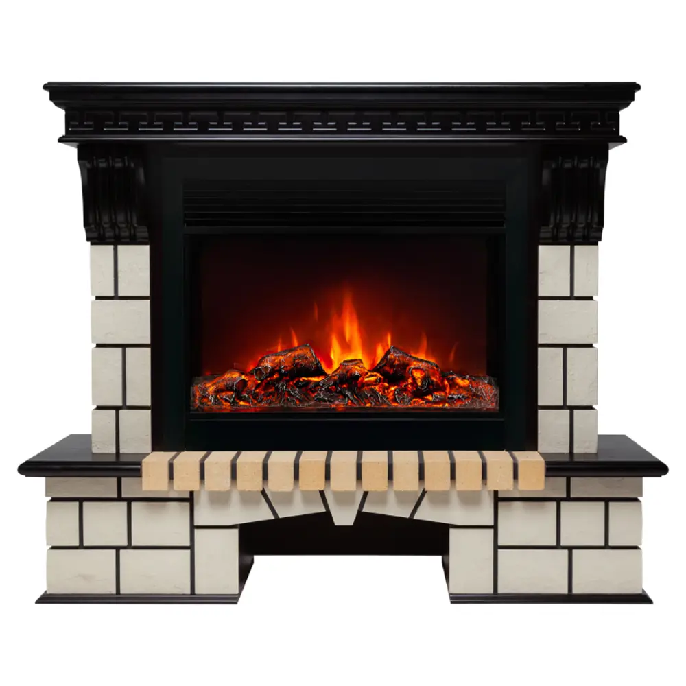 Фото Каминокомплект Realflame Stone 26 AO с очагом Genius 26 1550Вт дуб античный Фото Каминокомплект Realflame Stone 26 AO с очагом Genius 26 1550Вт дуб античный