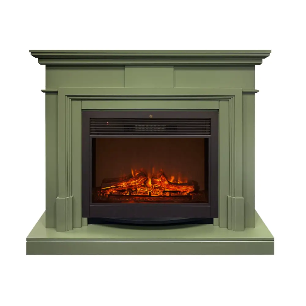 Фото Каминокомплект Realflame Marco 25.5/26 GN-P015 с очагом Genius 26 1550Вт шалфей Фото Каминокомплект Realflame Marco 25.5/26 GN-P015 с очагом Genius 26 1550Вт шалфей