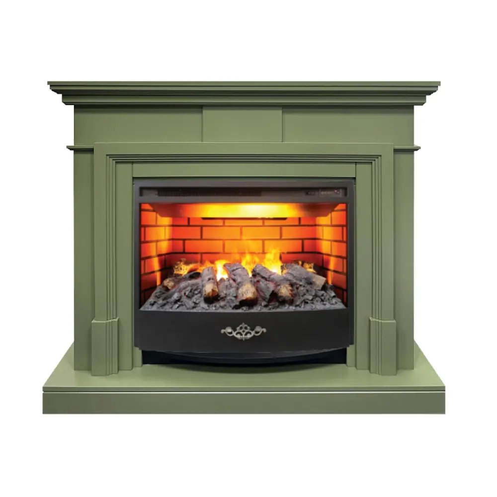 Фото Каминокомплект Realflame Marco 25.5/26 GN-P015 с очагом Fiji (FT255) 1700Вт шалфей Фото Каминокомплект Realflame Marco 25.5/26 GN-P015 с очагом Fiji (FT255) 1700Вт шалфей
