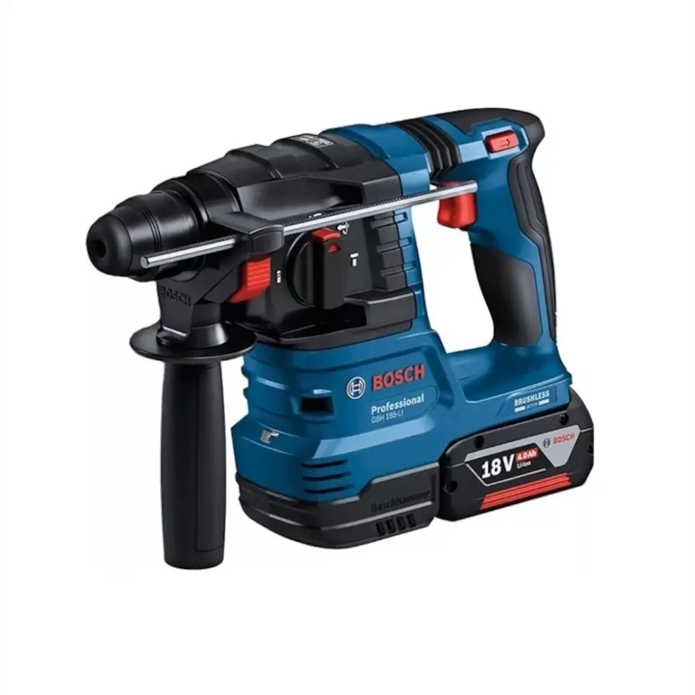 Фото Перфоратор аккумуляторный бесщеточный SDS Plus Bosch Professional GBH 185-LI, 0611924022, 18 В Li-Ion 1x4 Ач, 1.9 Дж Фото Перфоратор аккумуляторный бесщеточный SDS Plus Bosch Professional GBH 185-LI, 0611924022, 18 В Li-Ion 1x4 Ач, 1.9 Дж