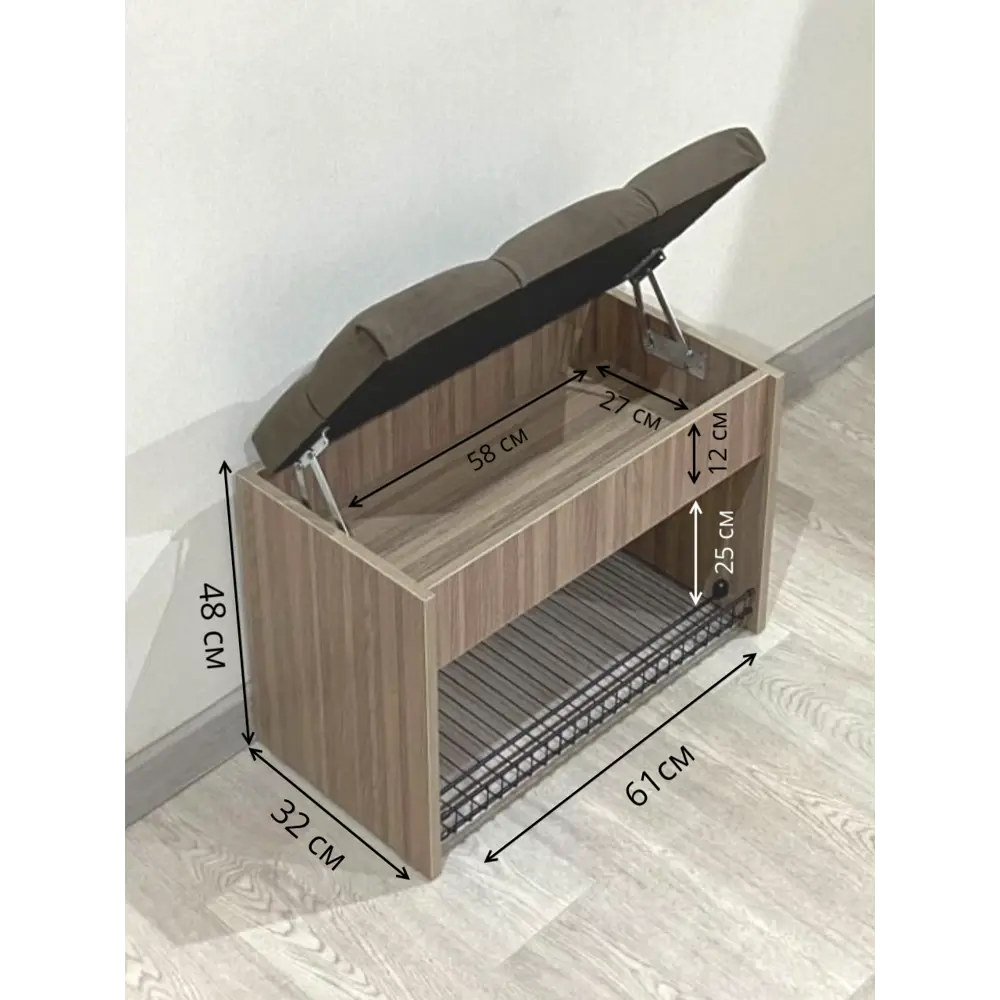 Фото 2 Обувница Puffsib А-1 61x48x32 см 1 полка ЛДСП цвет планка/коричневый Фото 2 Обувница Puffsib А-1 61x48x32 см 1 полка ЛДСП цвет планка/коричневый