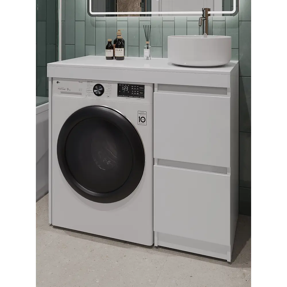 Фото 2 Тумба под раковину подвесная Topline TLTI100W-7345W 100см цвет белый глянец, с раковиной Фото 2 Тумба под раковину подвесная Topline TLTI100W-7345W 100см цвет белый глянец, с раковиной