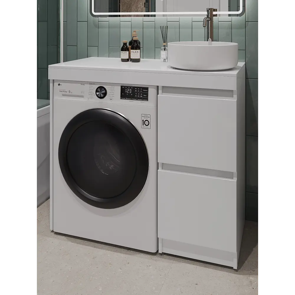 Фото 2 Тумба под раковину подвесная Topline TLTI100W-9360W 100см цвет белый глянец, с раковиной Фото 2 Тумба под раковину подвесная Topline TLTI100W-9360W 100см цвет белый глянец, с раковиной