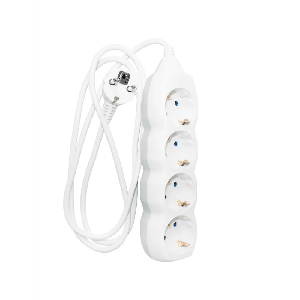 Фото 3 Удлинитель бытовой Jilion 9534152 3x1 5 м 4 розетки с заземлением 3500 Вт цвет белый Фото 3 Удлинитель бытовой Jilion 9534152 3x1 5 м 4 розетки с заземлением 3500 Вт цвет белый