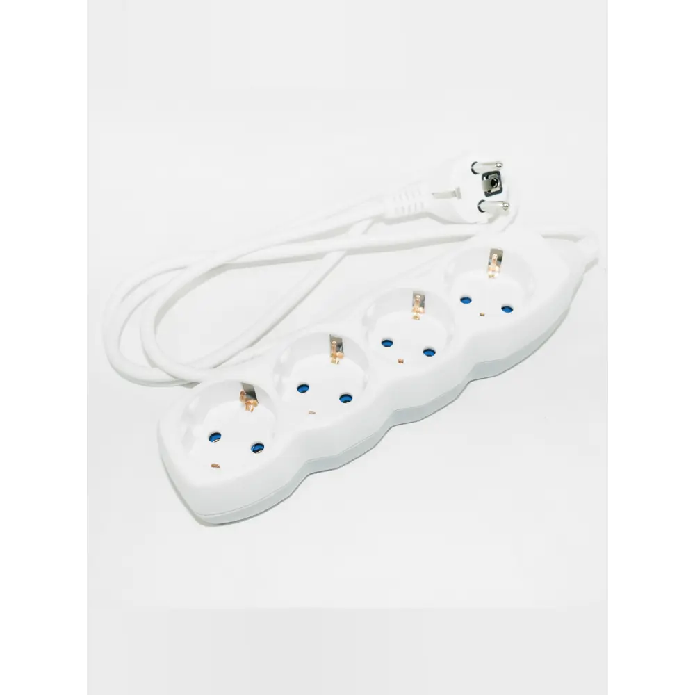 Фото 2 Удлинитель бытовой Jilion 9534152 3x1 5 м 4 розетки с заземлением 3500 Вт цвет белый Фото 2 Удлинитель бытовой Jilion 9534152 3x1 5 м 4 розетки с заземлением 3500 Вт цвет белый