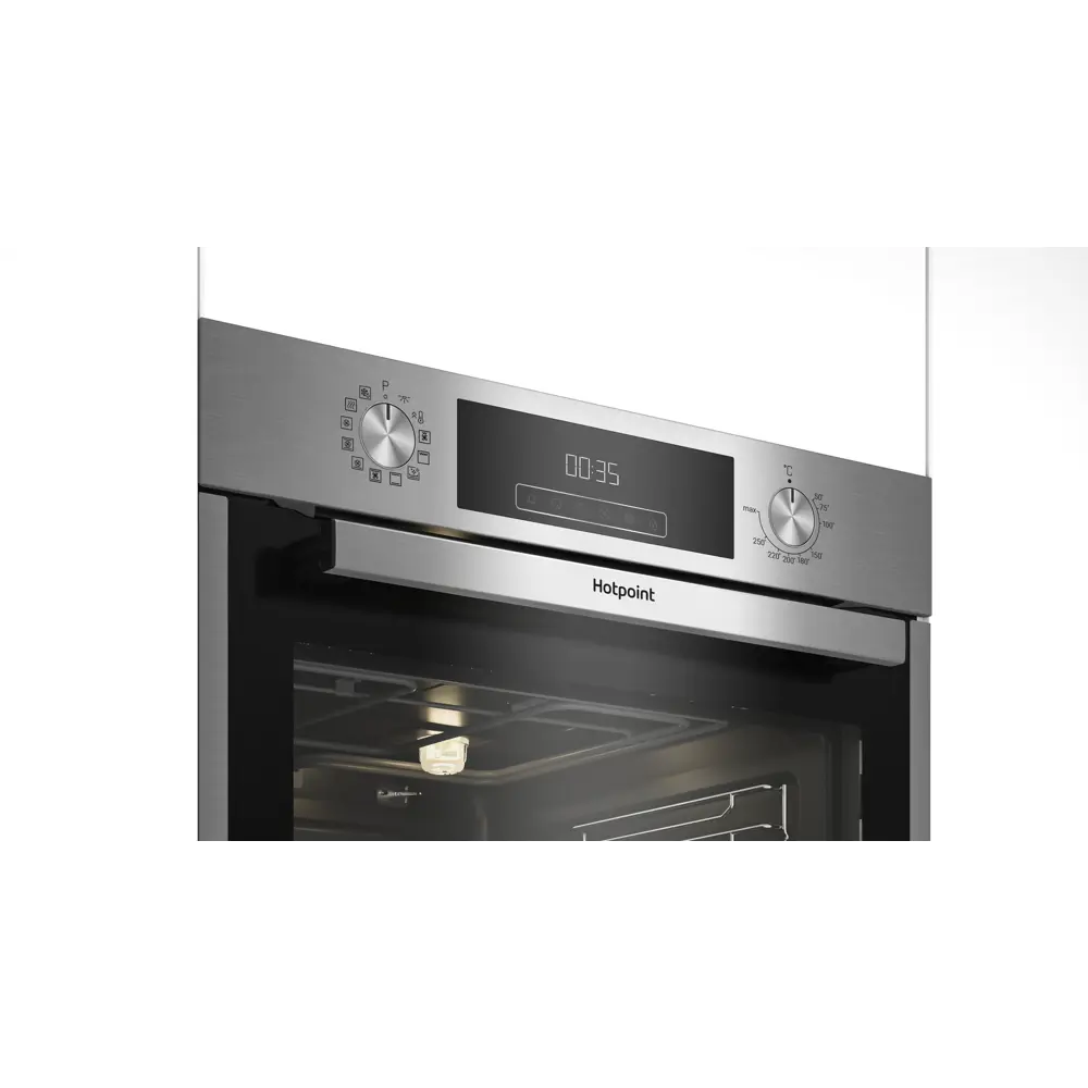 Фото 5 Встраиваемый духовой шкаф Hotpoint HFE9 1231 JSH IX 60x60x57 см цвет черный Фото 5 Встраиваемый духовой шкаф Hotpoint HFE9 1231 JSH IX 60x60x57 см цвет черный