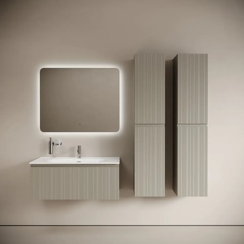 Фото 4 Тумба под раковину напольная Sancos CD100GP 99см цвет серая платина Фото 4 Тумба под раковину напольная Sancos CD100GP 99см цвет серая платина