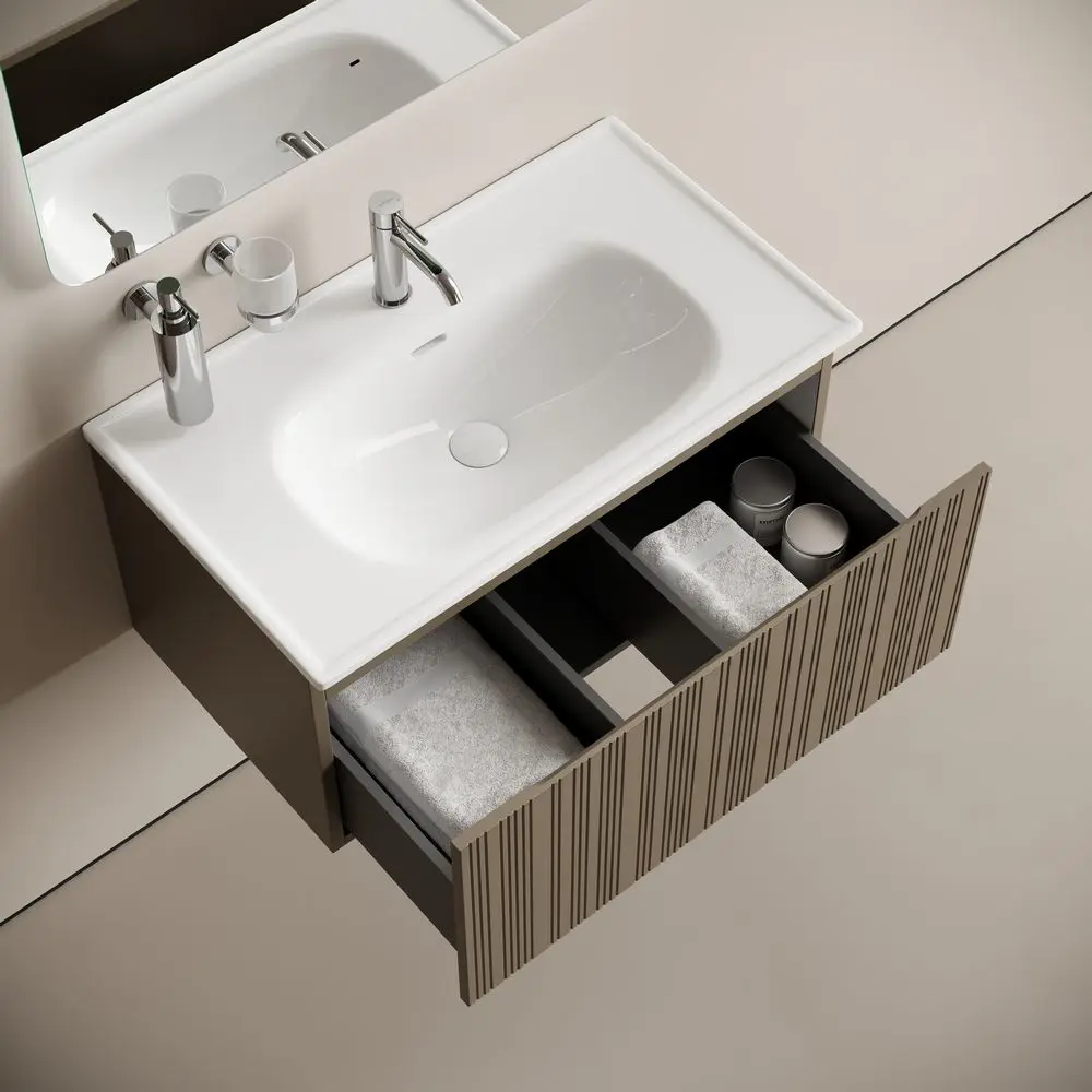 Фото 5 Тумба под раковину напольная Sancos CD80GB 78.5см цвет серо-бежевый