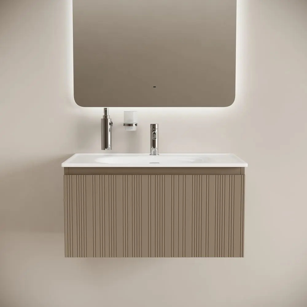 Фото 2 Тумба под раковину напольная Sancos CD80GB 78.5см цвет серо-бежевый