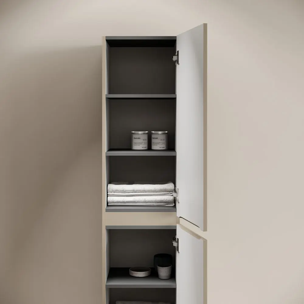 Фото 5 Пенал для ванной Sancos Code PCD35GB 35x35x165 см с полками подвесной цвет серо-бежевый Фото 5 Пенал для ванной Sancos Code PCD35GB 35x35x165 см с полками подвесной цвет серо-бежевый