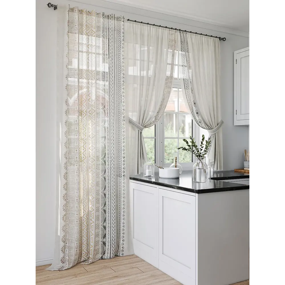 Фото 8 Тюль на ленте At Home Миронилс AT567057 150x250 см вуаль цвет белый Фото 8 Тюль на ленте At Home Миронилс AT567057 150x250 см вуаль цвет белый