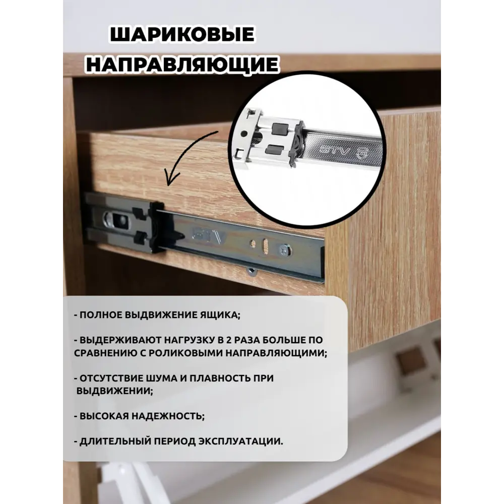 Фото 5 Обувница Puffsib А-5 61x88x32 см 4 полки ЛДСП цвет дуб сонома