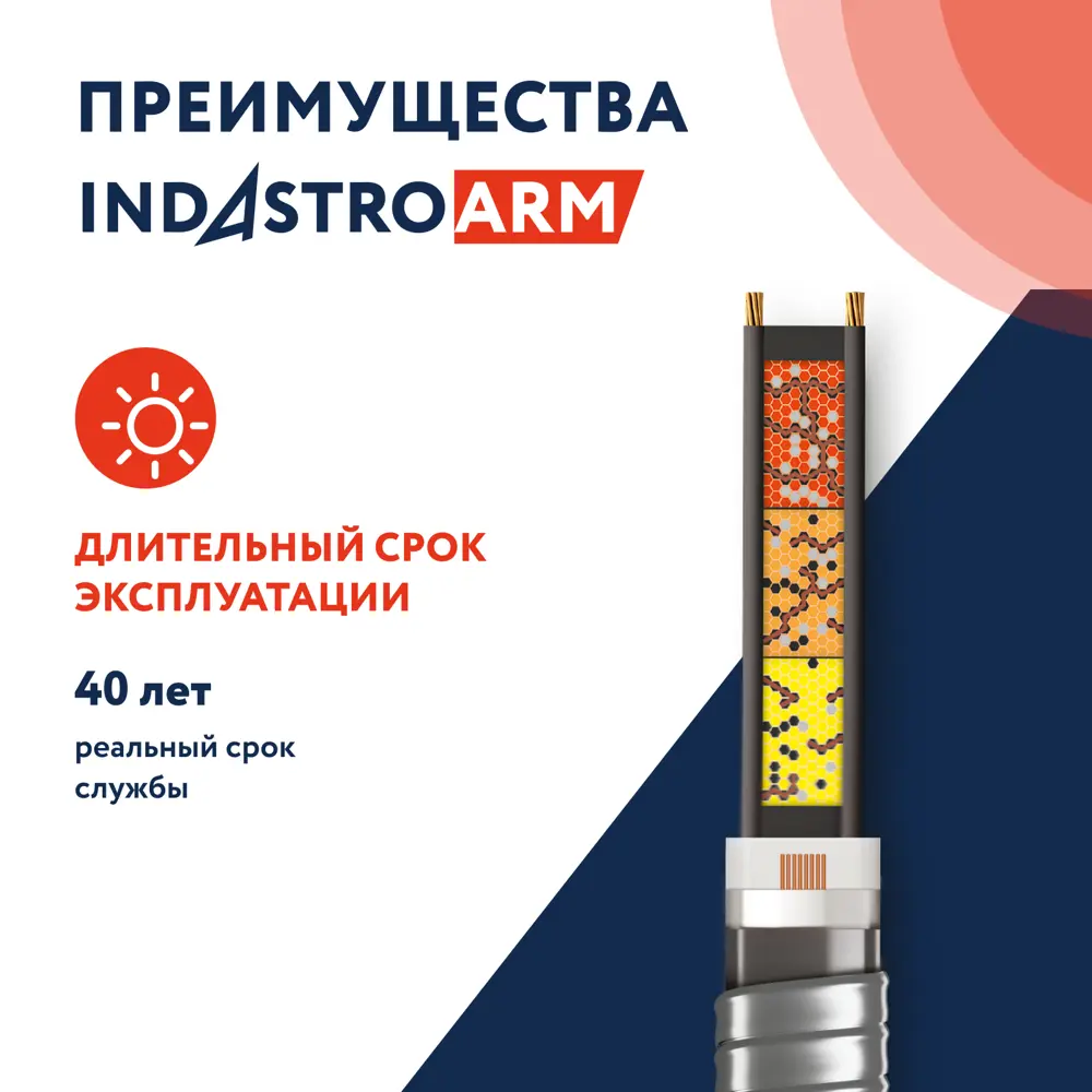 Фото 10 Греющий кабель для труб Indastro arm 50 м 1250 Вт Фото 10 Греющий кабель для труб Indastro arm 50 м 1250 Вт