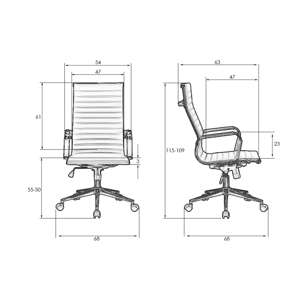 Фото 3 Офисное кресло Dobrin Clark simple lmr-101b 68x115x68 см искусственная кожа цвет черный/хром Фото 3 Офисное кресло Dobrin Clark simple lmr-101b 68x115x68 см искусственная кожа цвет черный/хром