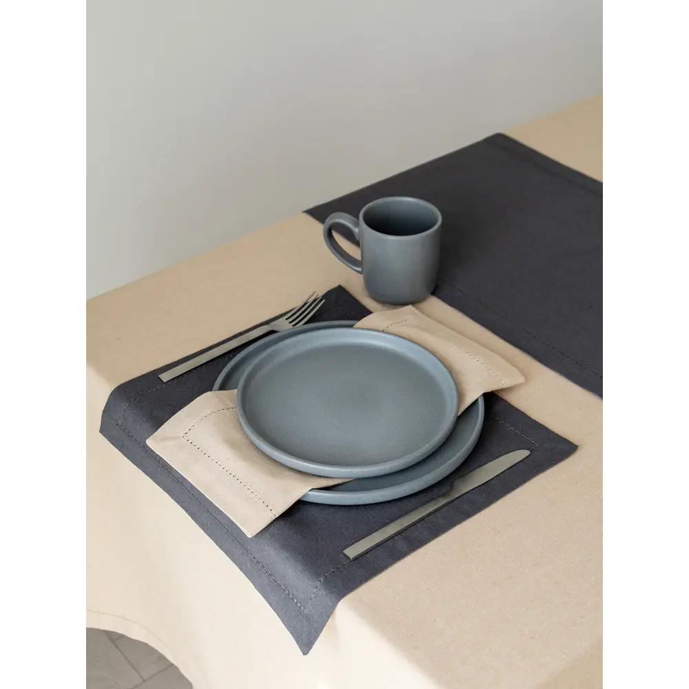 Фото 8 Скатерть на стол Denastia BASIC COLLECTION прямоугольная 150x230 см цвет бежевый Фото 8 Скатерть на стол Denastia BASIC COLLECTION прямоугольная 150x230 см цвет бежевый