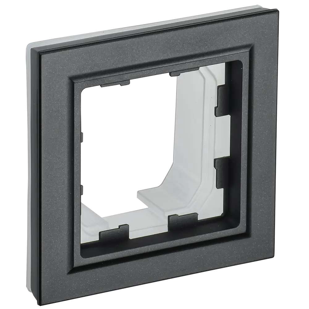 Фото Рамка для розеток и выключателей Iek Brite BR-M12-44-K02 1 пост цвет черный Фото Рамка для розеток и выключателей Iek Brite BR-M12-44-K02 1 пост цвет черный