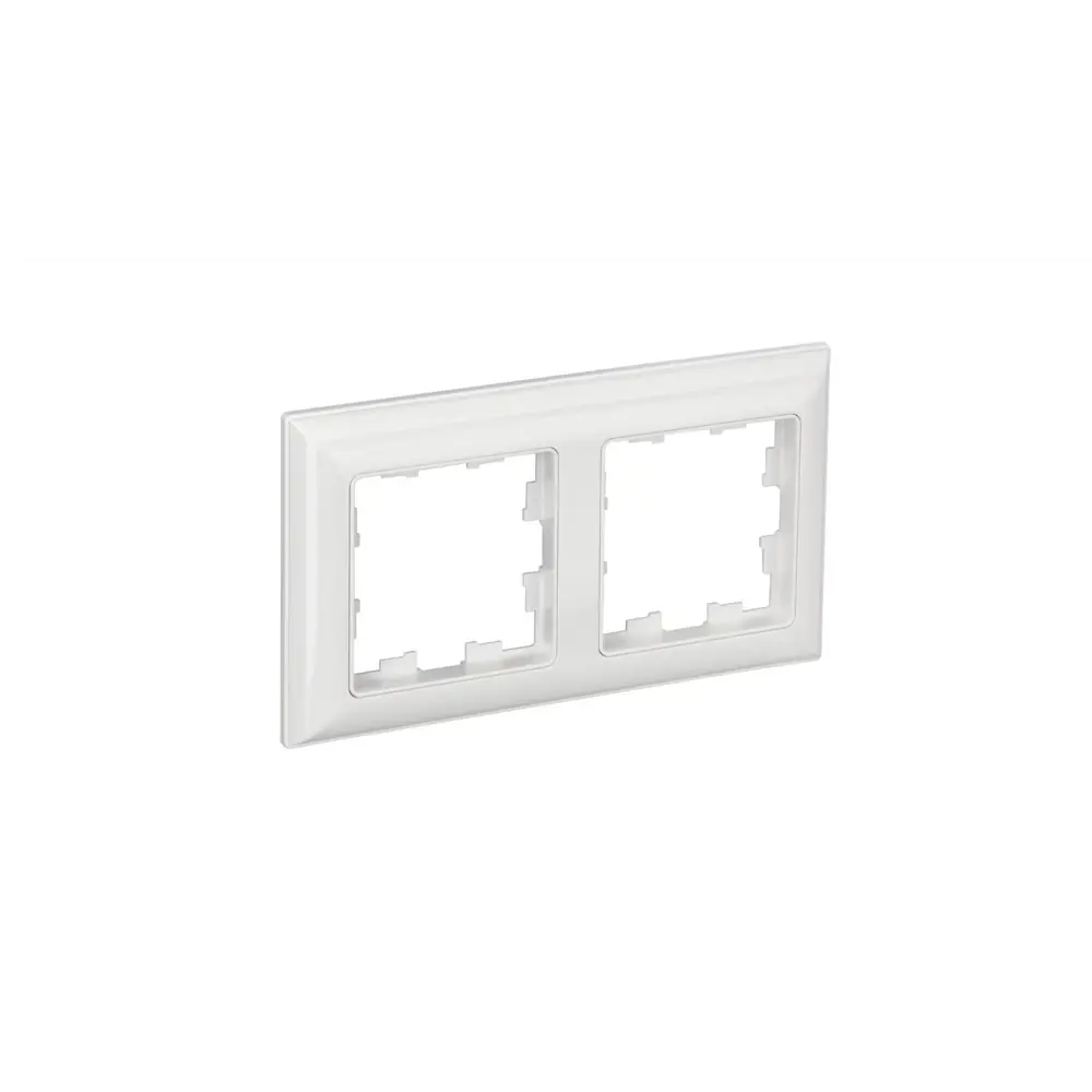 Фото Рамка для розеток и выключателей Iek Brite 2 поста цвет белый Фото Рамка для розеток и выключателей Iek Brite 2 поста цвет белый