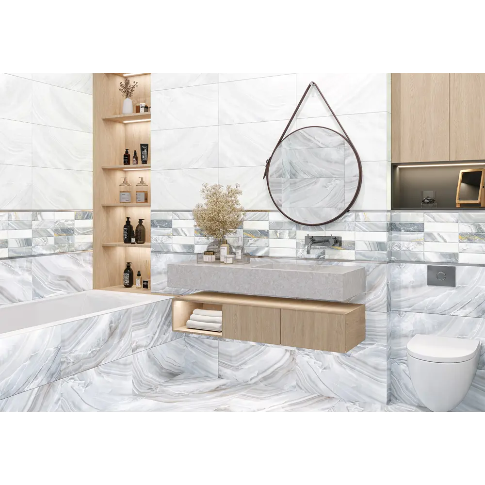 Фото Плитка new trend WT36AMD0 30x60см 1.8 м² цвет бело-серый, цена за упаковку Фото Плитка new trend WT36AMD0 30x60см 1.8 м² цвет бело-серый, цена за упаковку