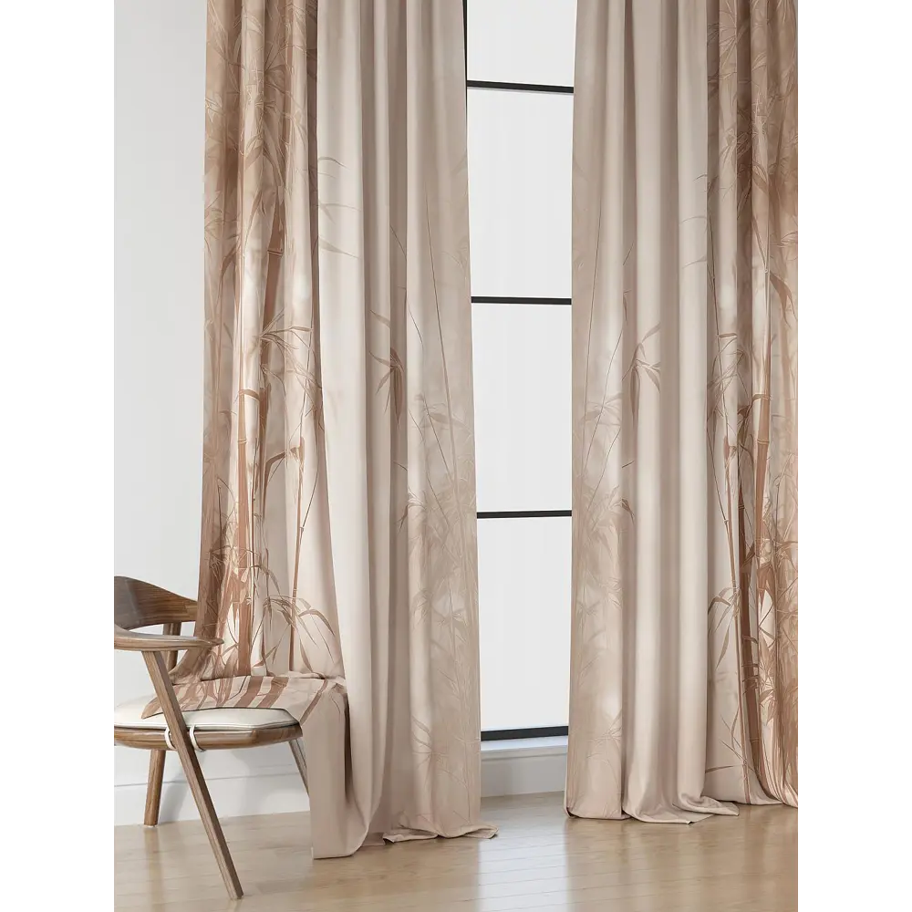Фото 5 Комплект штор на шторной ленте Comfy Way Ренеморт 150x250 см цвет бежевый Фото 5 Комплект штор на шторной ленте Comfy Way Ренеморт 150x250 см цвет бежевый
