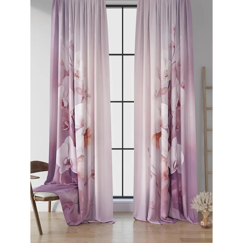 Фото Комплект штор на шторной ленте Comfy Way Лиморнир 150x250 см цвет фиолетовый Фото Комплект штор на шторной ленте Comfy Way Лиморнир 150x250 см цвет фиолетовый