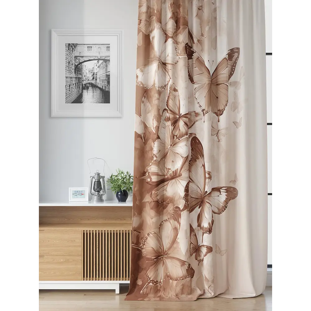 Фото 3 Комплект штор на шторной ленте Comfy Way Денролс 150x250 см цвет коричневый Фото 3 Комплект штор на шторной ленте Comfy Way Денролс 150x250 см цвет коричневый