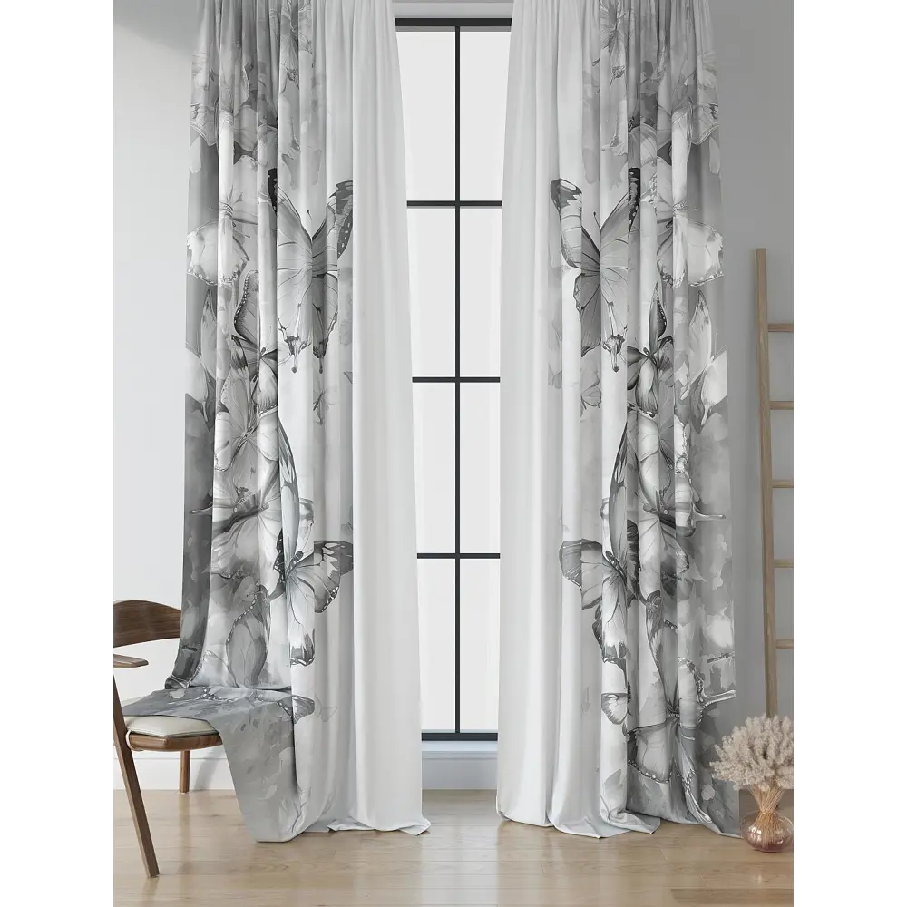 Фото 2 Комплект штор на шторной ленте Comfy Way Марвелт 150x250 см цвет серый Фото 2 Комплект штор на шторной ленте Comfy Way Марвелт 150x250 см цвет серый