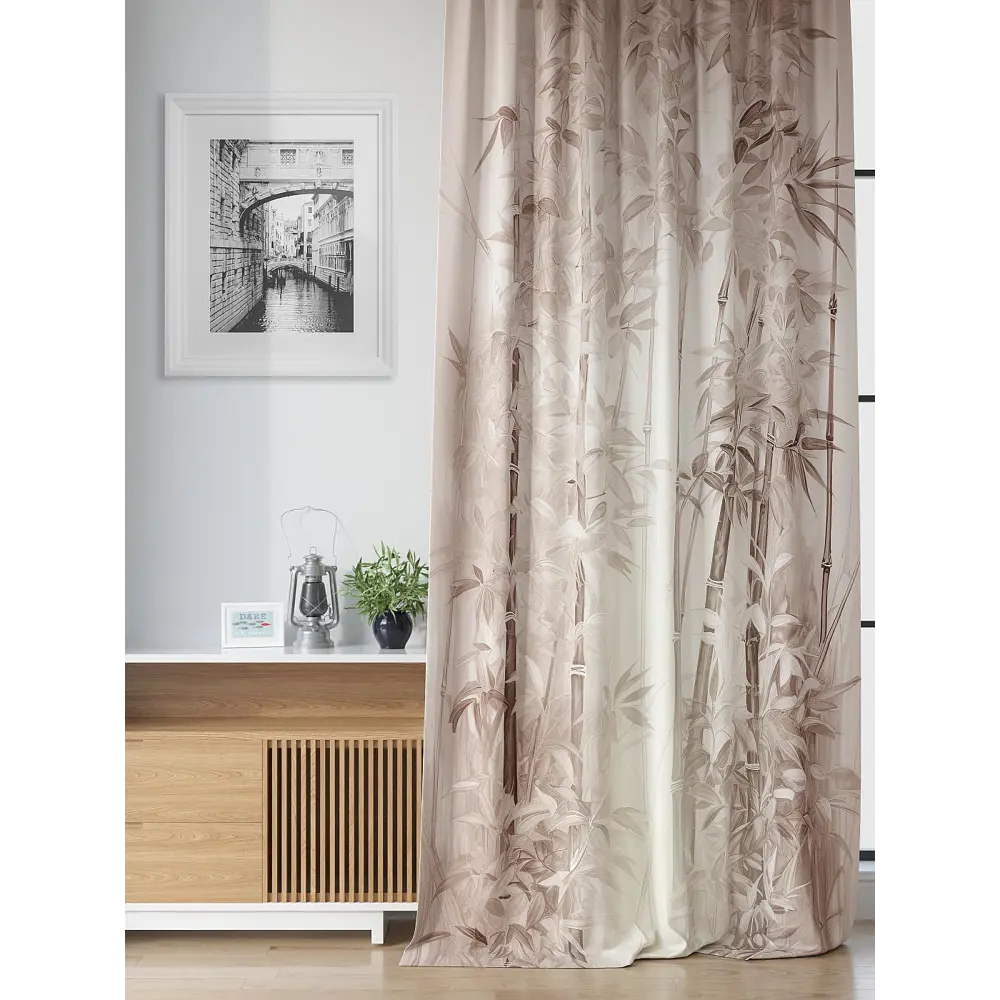 Фото 2 Комплект штор на шторной ленте Comfy Way Брамбос 150x250 см цвет бежевый Фото 2 Комплект штор на шторной ленте Comfy Way Брамбос 150x250 см цвет бежевый