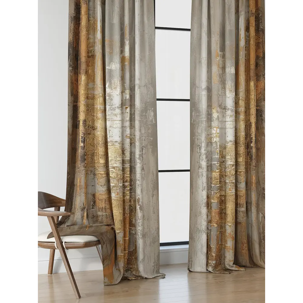 Фото 4 Комплект штор на шторной ленте Comfy Way Феринавис 150x250 см цвет серый Фото 4 Комплект штор на шторной ленте Comfy Way Феринавис 150x250 см цвет серый