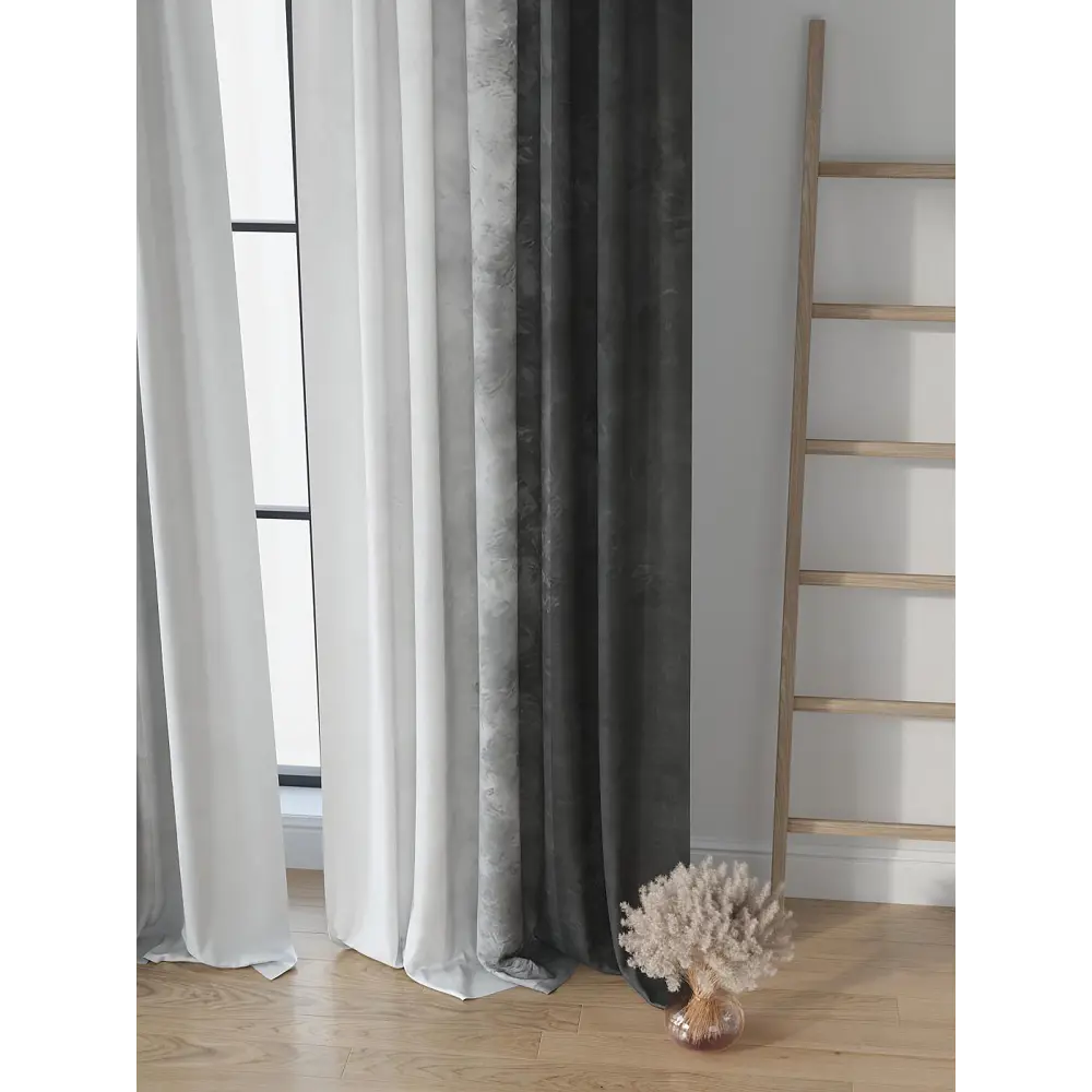 Фото 4 Комплект штор на шторной ленте Comfy Way Франтер 150x250 см цвет белый Фото 4 Комплект штор на шторной ленте Comfy Way Франтер 150x250 см цвет белый