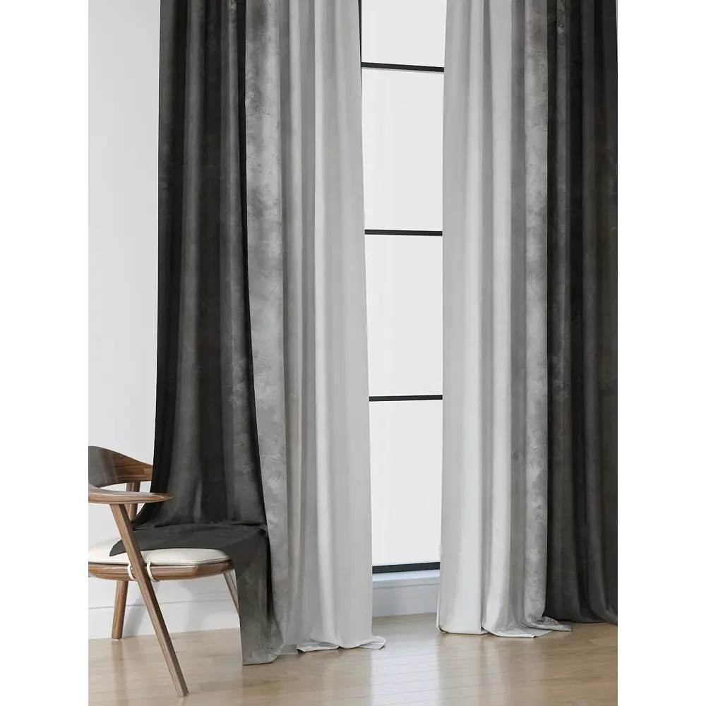 Фото 5 Комплект штор на шторной ленте Comfy Way Франтер 150x250 см цвет белый Фото 5 Комплект штор на шторной ленте Comfy Way Франтер 150x250 см цвет белый