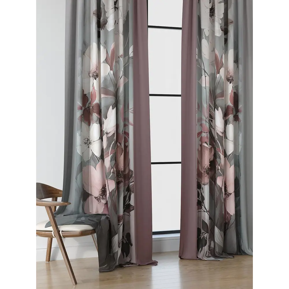 Фото 5 Комплект штор на шторной ленте Comfy Way Мановир 150x250 см цвет серый Фото 5 Комплект штор на шторной ленте Comfy Way Мановир 150x250 см цвет серый