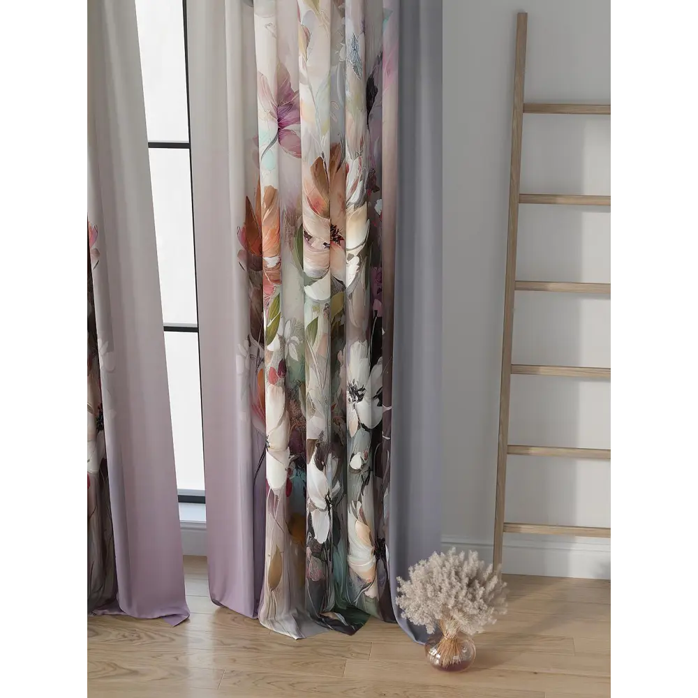 Фото 4 Комплект штор на шторной ленте Comfy Way Маренфир 150x250 см цвет фиолетовый Фото 4 Комплект штор на шторной ленте Comfy Way Маренфир 150x250 см цвет фиолетовый