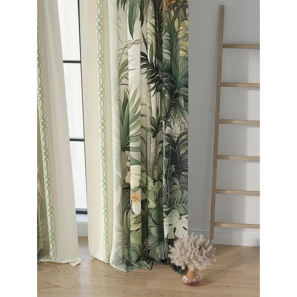 Фото 4 Комплект штор на шторной ленте Comfy Way Фланерис 150x250 см цвет бежевый Фото 4 Комплект штор на шторной ленте Comfy Way Фланерис 150x250 см цвет бежевый