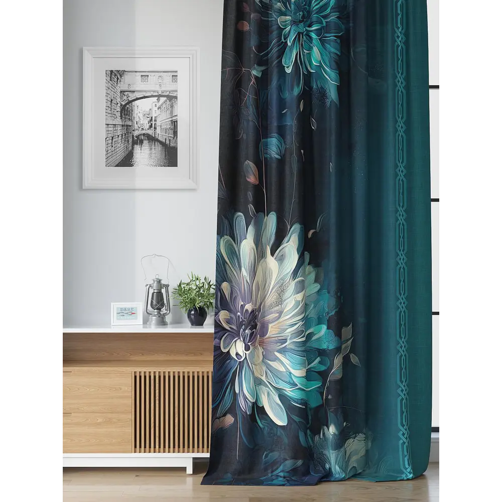 Фото 3 Комплект штор на шторной ленте Comfy Way Рамирис 150x250 см цвет изумрудно-белый Фото 3 Комплект штор на шторной ленте Comfy Way Рамирис 150x250 см цвет изумрудно-белый
