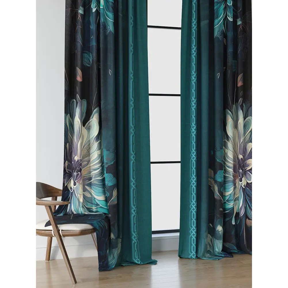Фото 5 Комплект штор на шторной ленте Comfy Way Рамирис 150x250 см цвет изумрудно-белый Фото 5 Комплект штор на шторной ленте Comfy Way Рамирис 150x250 см цвет изумрудно-белый