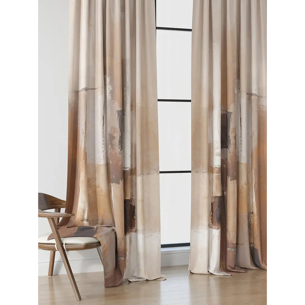 Фото 4 Комплект штор на шторной ленте Comfy Way Ламникс 150x250 см цвет бежевый Фото 4 Комплект штор на шторной ленте Comfy Way Ламникс 150x250 см цвет бежевый