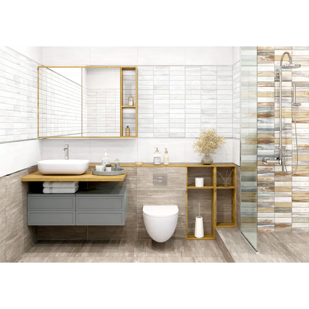 Фото Плитка new trend WT36CON01 30x60см цвет серо-бежевый, цена за упаковку Фото Плитка new trend WT36CON01 30x60см цвет серо-бежевый, цена за упаковку