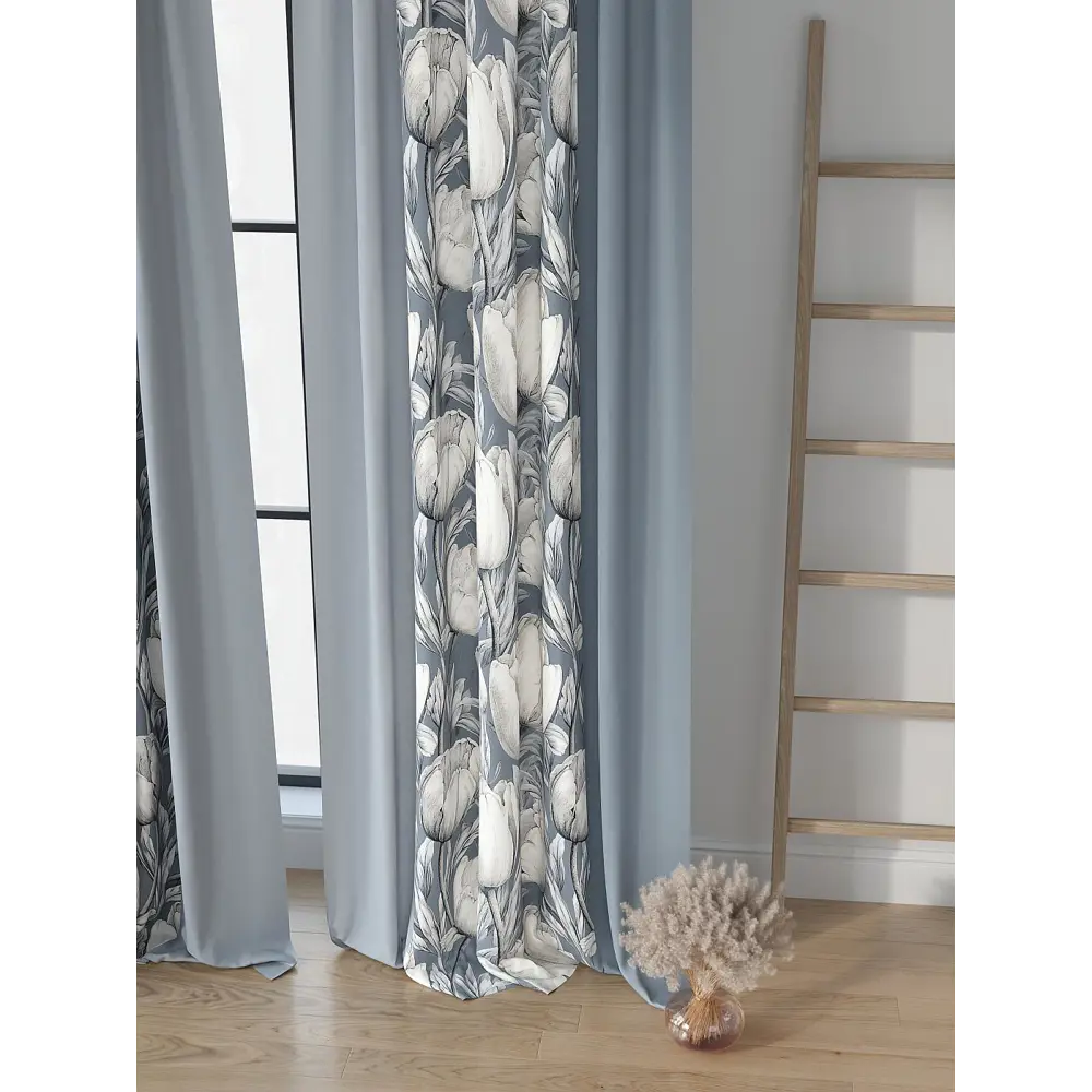 Фото 3 Комплект штор на шторной ленте Comfy Way Мернирс 150x250 см цвет светло-серый Фото 3 Комплект штор на шторной ленте Comfy Way Мернирс 150x250 см цвет светло-серый