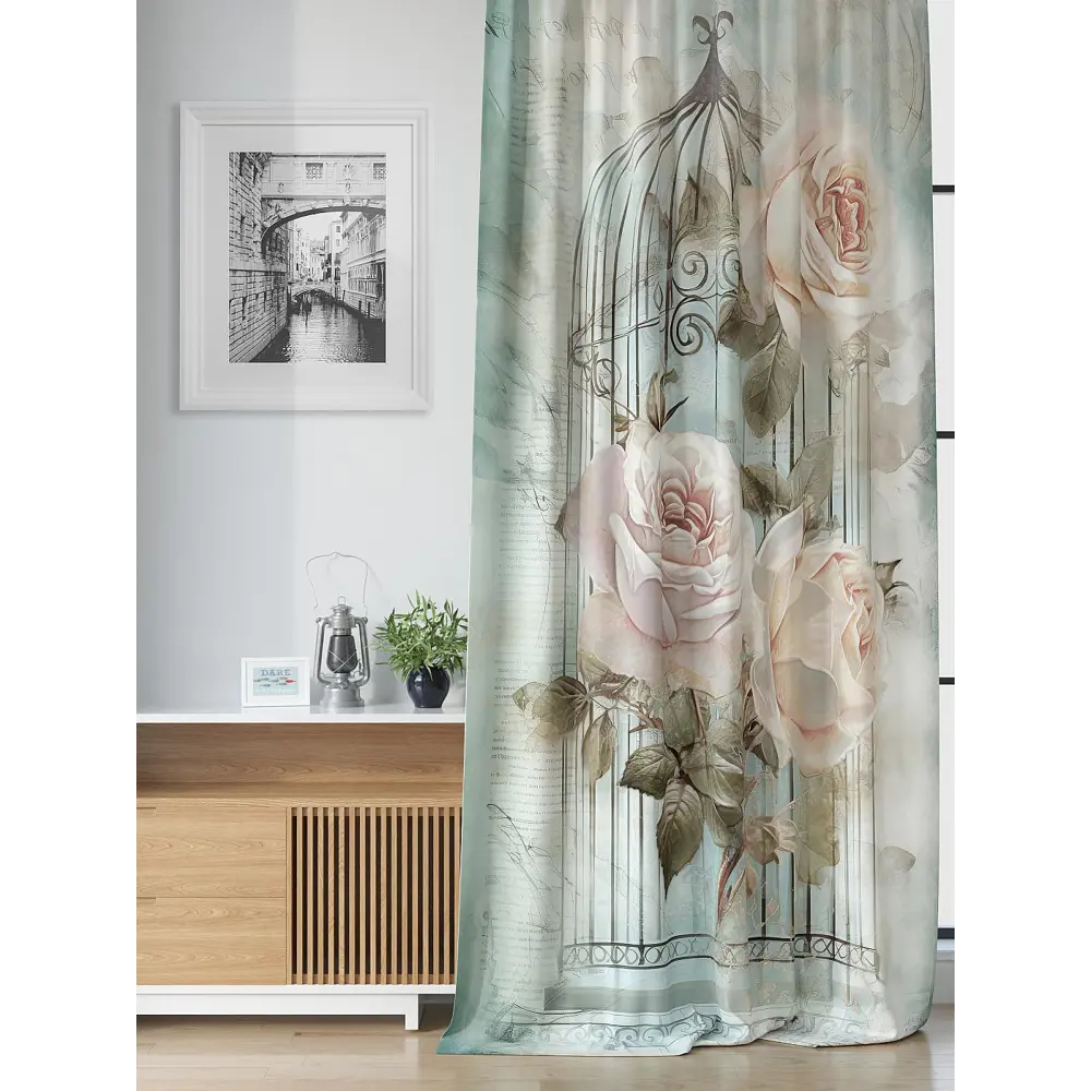 Фото 2 Комплект штор на шторной ленте Comfy Way Шонвилс 150x250 см цвет голубой Фото 2 Комплект штор на шторной ленте Comfy Way Шонвилс 150x250 см цвет голубой