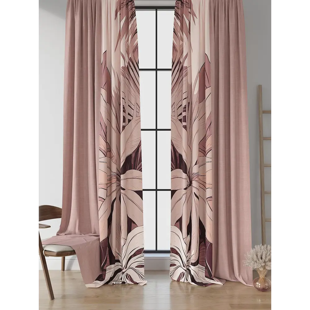 Фото Комплект штор на шторной ленте Comfy Way Ралмирс 150x250 см цвет розовый Фото Комплект штор на шторной ленте Comfy Way Ралмирс 150x250 см цвет розовый
