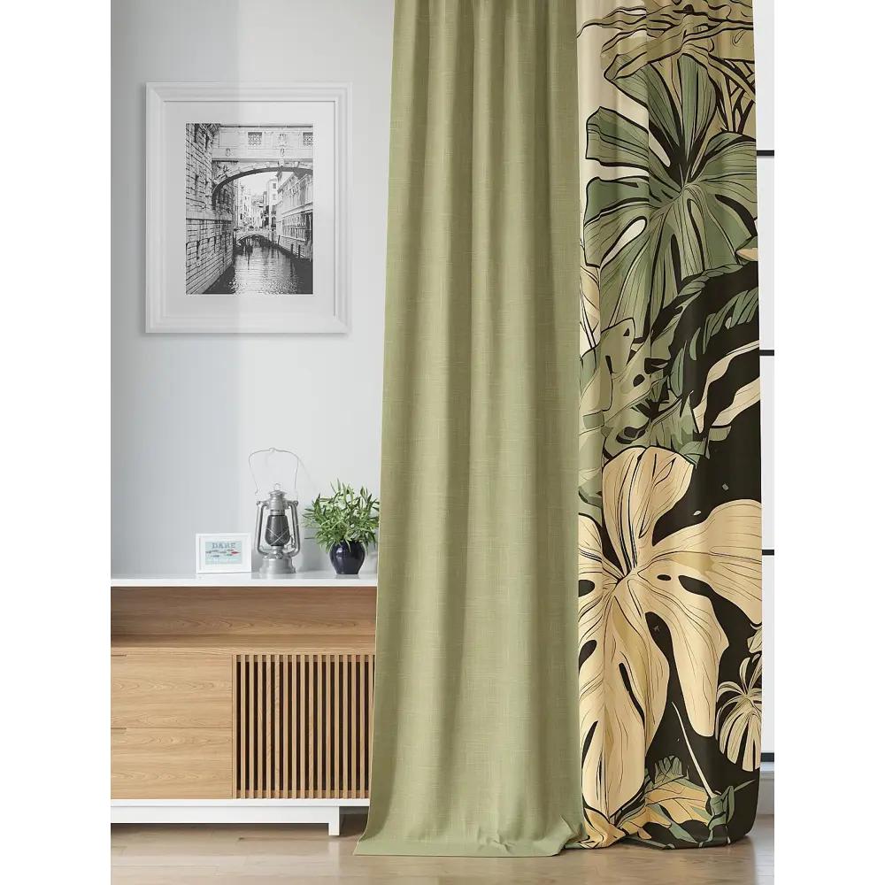 Фото 3 Комплект штор на шторной ленте Comfy Way Филирмант 150x250 см цвет зеленый Фото 3 Комплект штор на шторной ленте Comfy Way Филирмант 150x250 см цвет зеленый