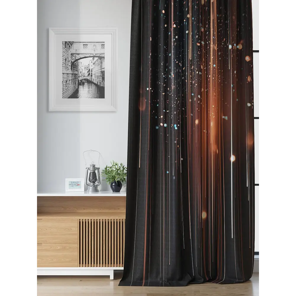 Фото 3 Комплект штор на шторной ленте Comfy Way Рулнирс 150x250 см цвет коричневый