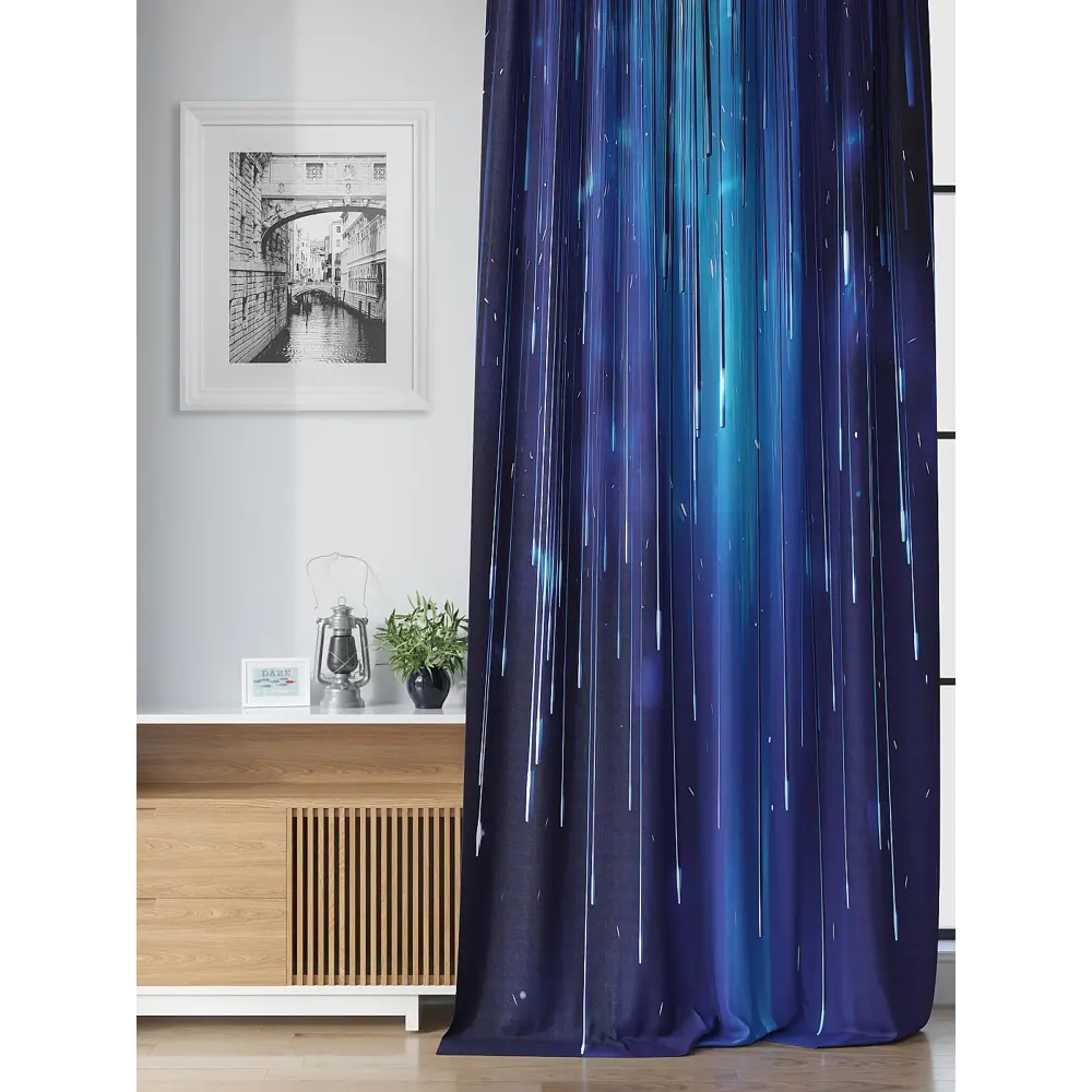 Фото 3 Комплект штор на шторной ленте Comfy Way Ларгрос 150x250 см цвет голубой Фото 3 Комплект штор на шторной ленте Comfy Way Ларгрос 150x250 см цвет голубой
