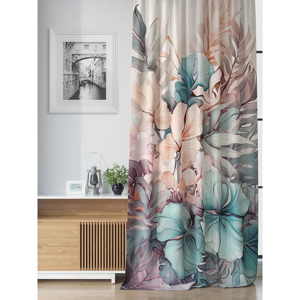 Фото 2 Комплект штор на шторной ленте Comfy Way Филиортис 150x250 см цвет розовый Фото 2 Комплект штор на шторной ленте Comfy Way Филиортис 150x250 см цвет розовый