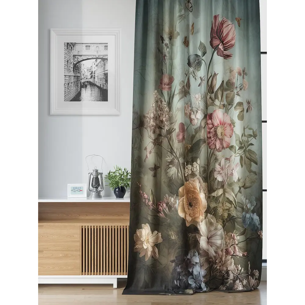 Фото 3 Комплект штор на шторной ленте Comfy Way Нервиарт 150x250 см цвет зеленый Фото 3 Комплект штор на шторной ленте Comfy Way Нервиарт 150x250 см цвет зеленый