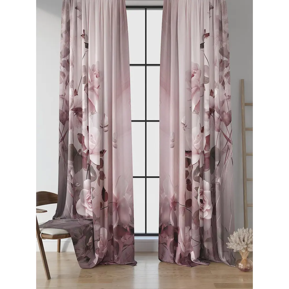 Фото Комплект штор на шторной ленте Comfy Way Фрионтис 150x250 см цвет розовый Фото Комплект штор на шторной ленте Comfy Way Фрионтис 150x250 см цвет розовый